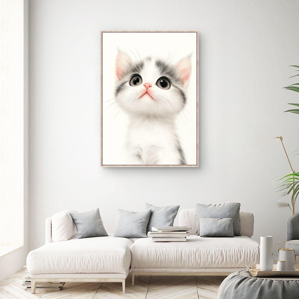 Tableau imprimé pour enfants 'Chaton adorable'