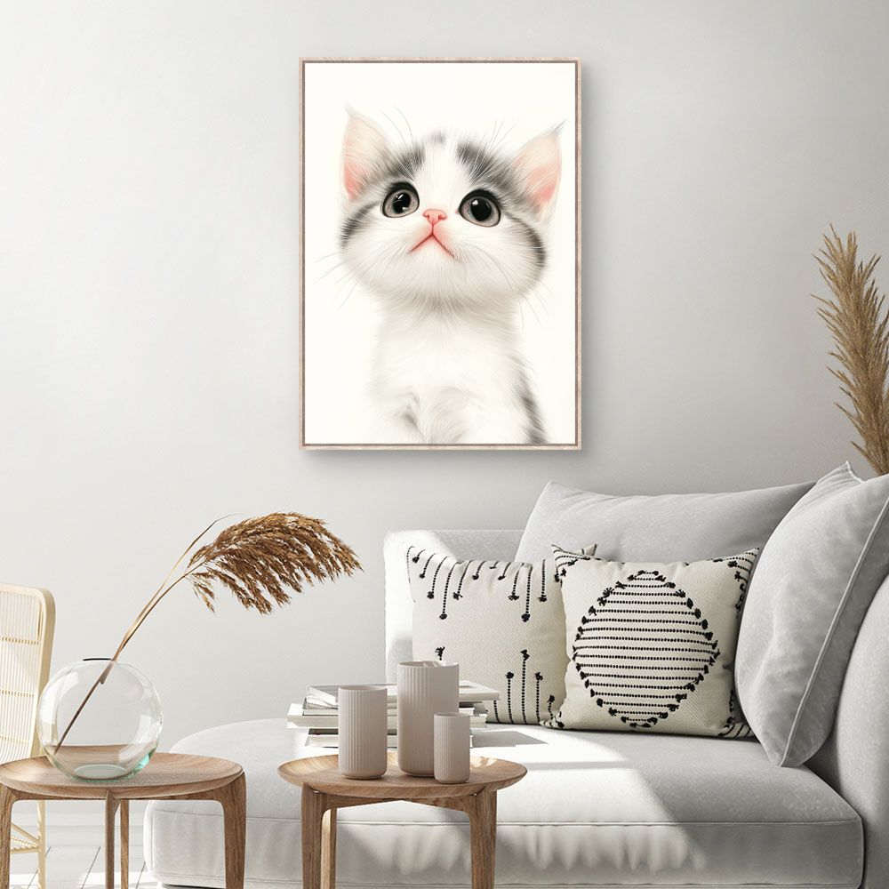 Tableau imprimé pour enfants 'Chaton adorable'