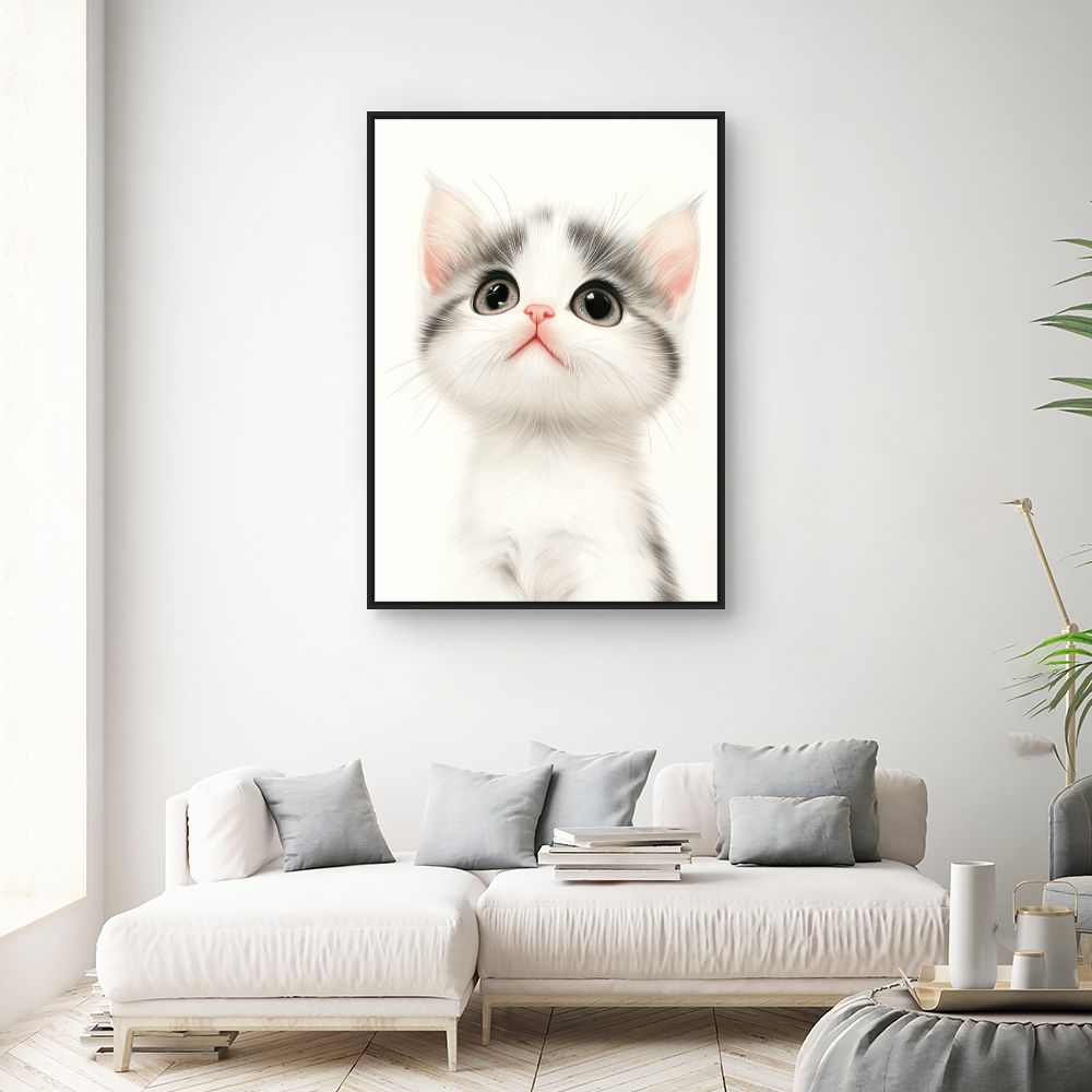 Tableau imprimé pour enfants 'Chaton adorable'