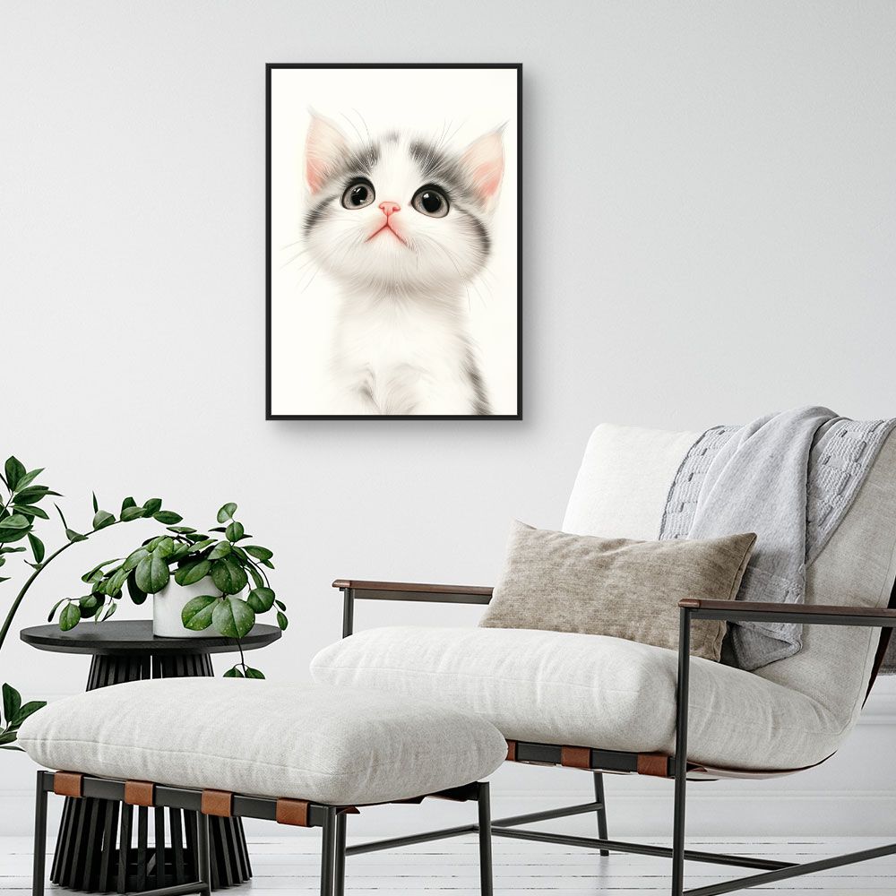 Tableau imprimé pour enfants 'Chaton adorable'
