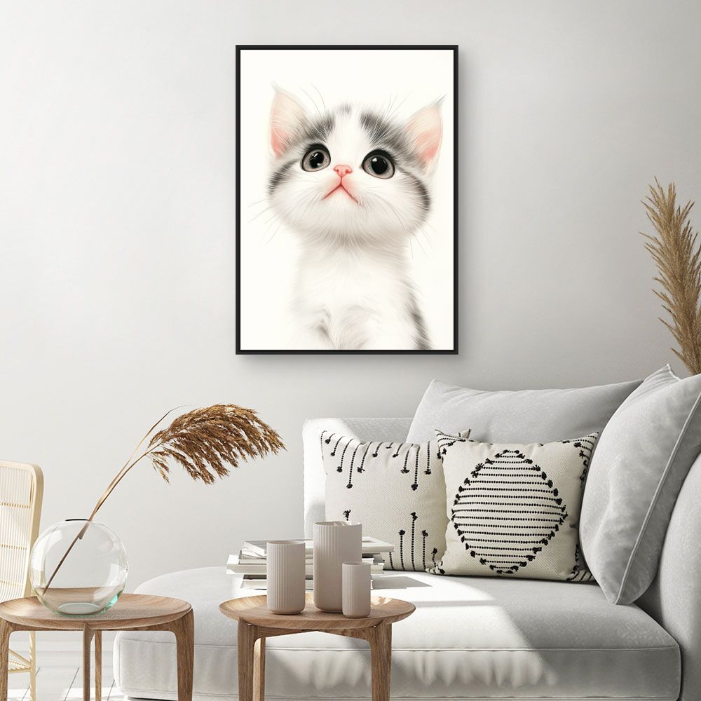 Tableau imprimé pour enfants 'Chaton adorable'