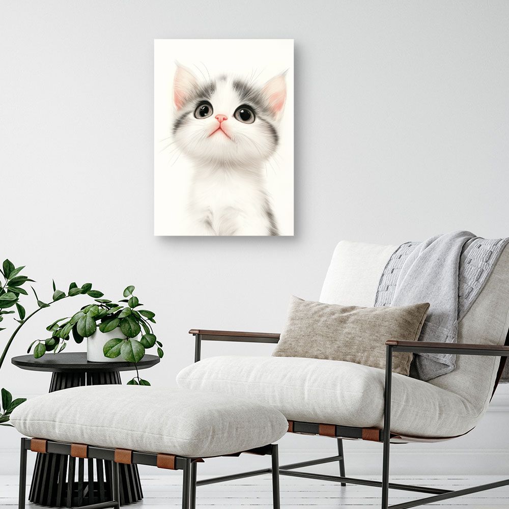 Tableau imprimé pour enfants 'Chaton adorable'