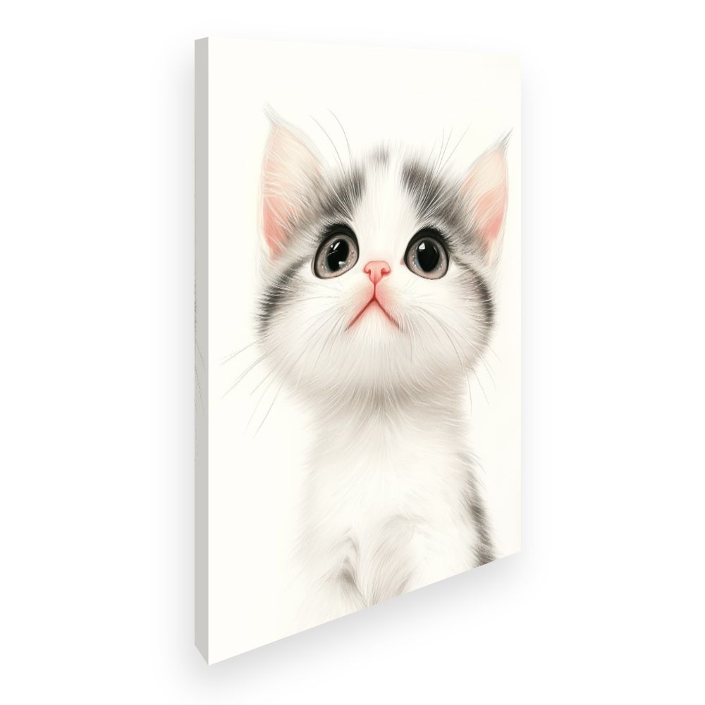 Tableau imprimé pour enfants 'Chaton adorable'