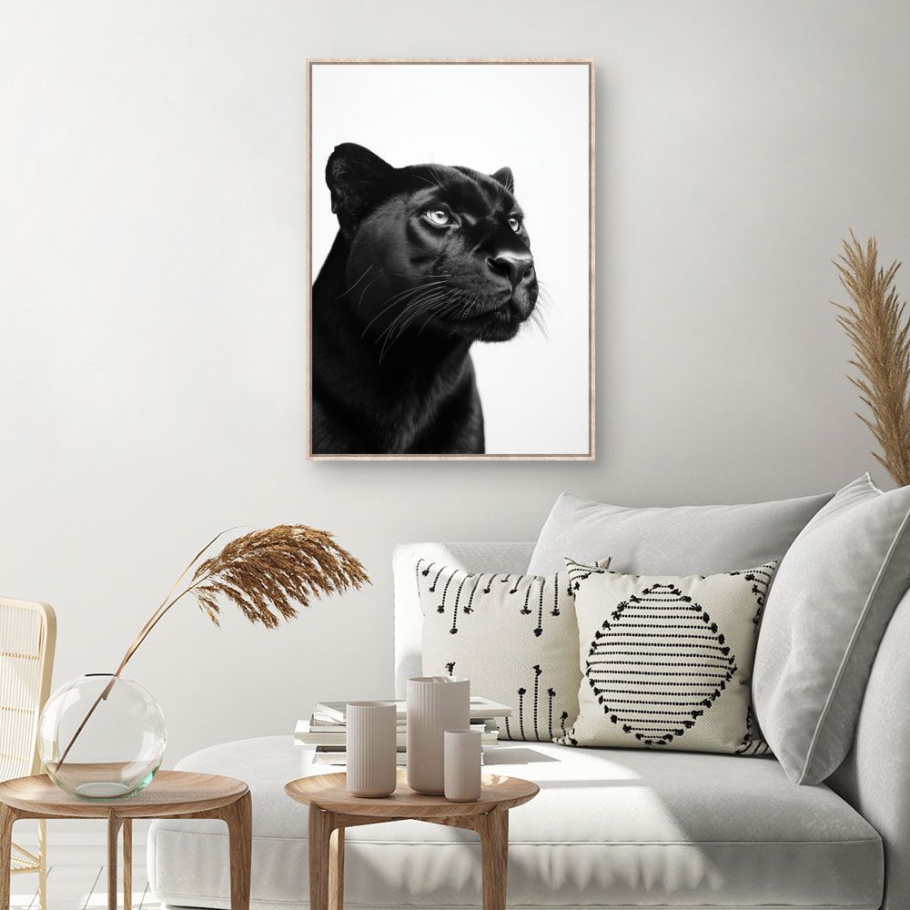 Toile Regard félin captivant – toile cadre naturel (slide 1, 60×90)