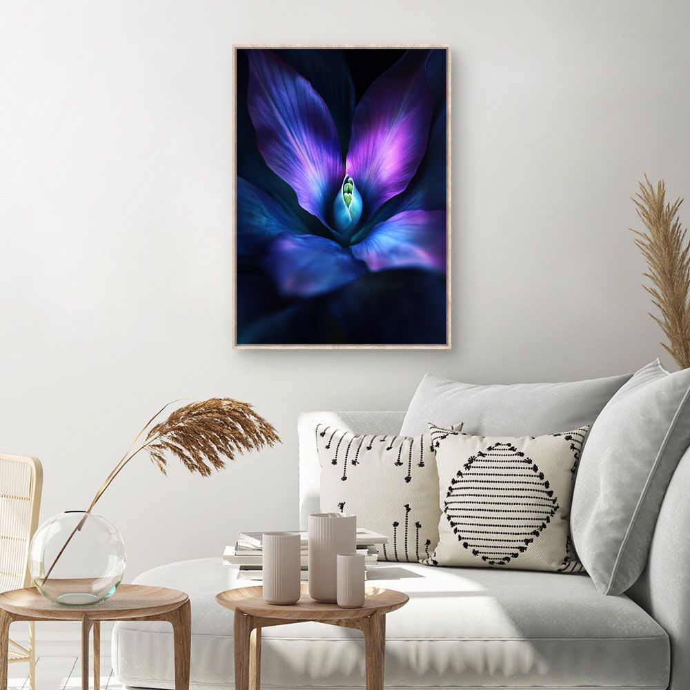 Toile Fleur mystique – toile cadre naturel (slide 1, 60×90)