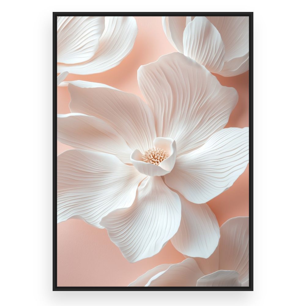 Toile Fleurs délicates – toile cadre noir (slide 3)