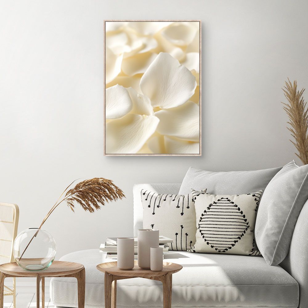Toile Pétales délicats – toile cadre naturel (slide 1, 60×90)