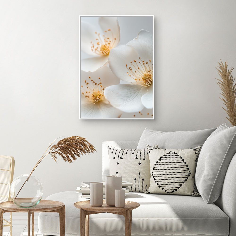 Toile "Fleurs délicates"