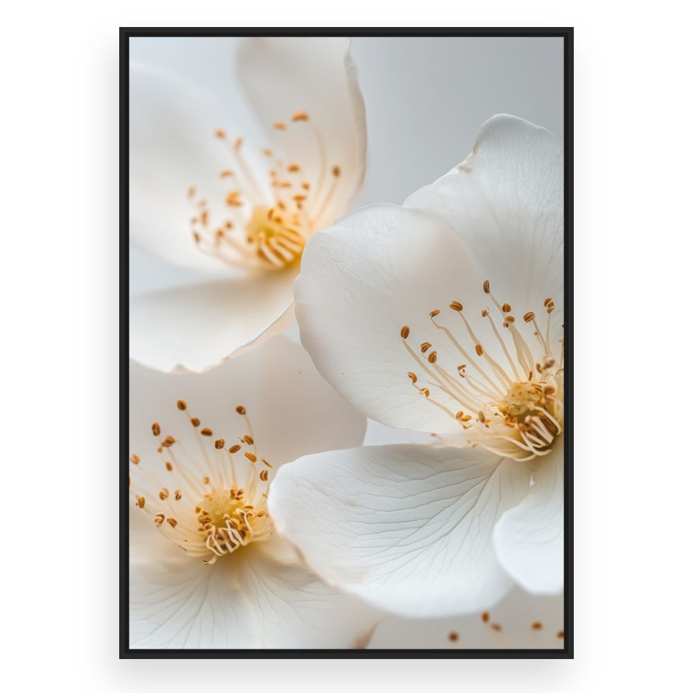 Toile Fleurs délicates – toile cadre noir (slide 3)