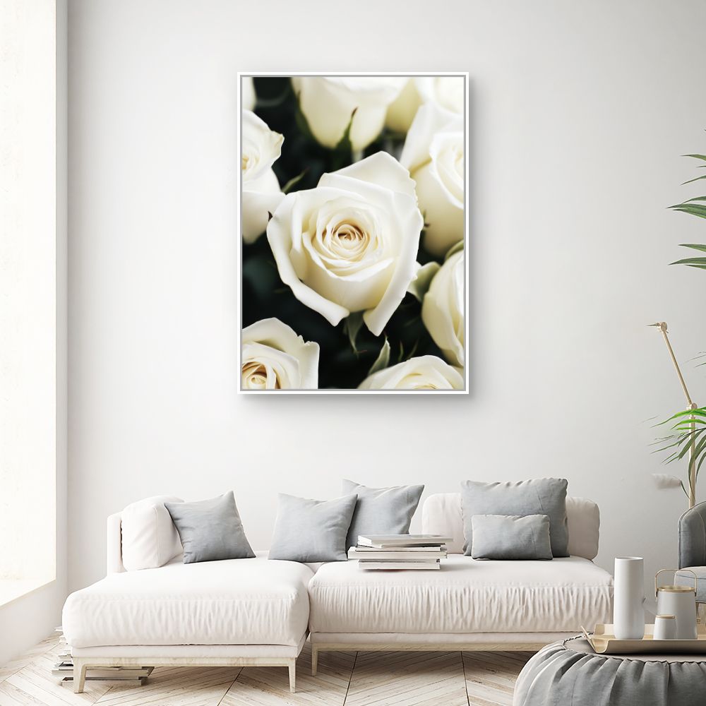 Toile "Roses délicates"