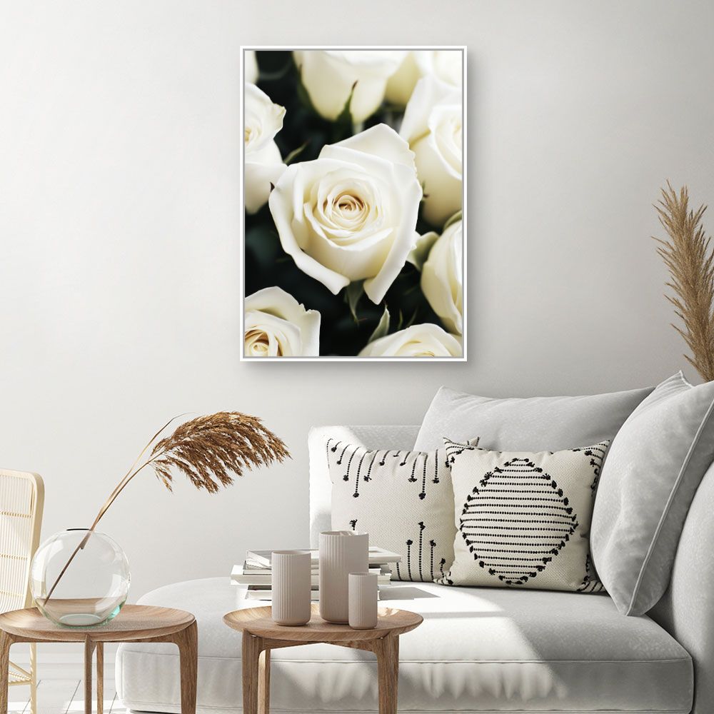 Toile "Roses délicates"