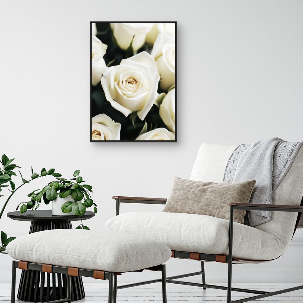Toile "Roses délicates"