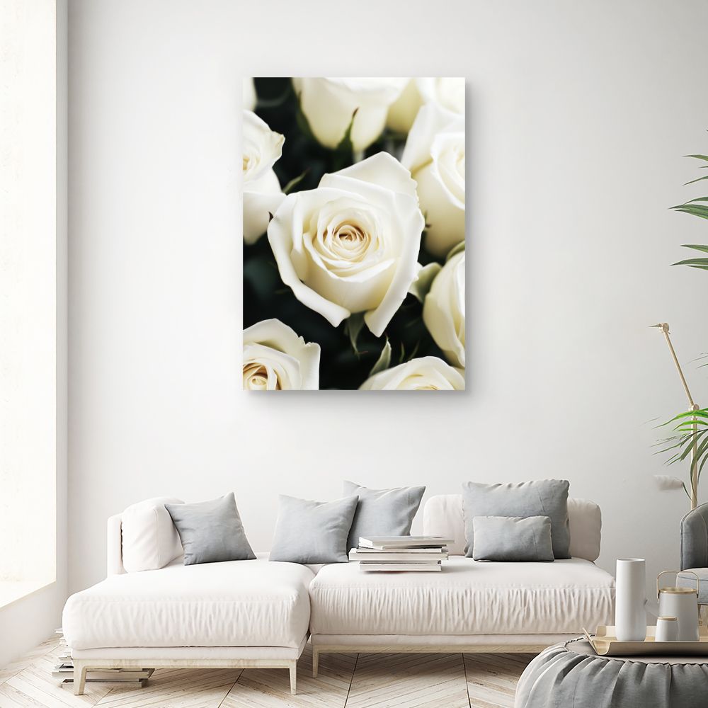Toile "Roses délicates"