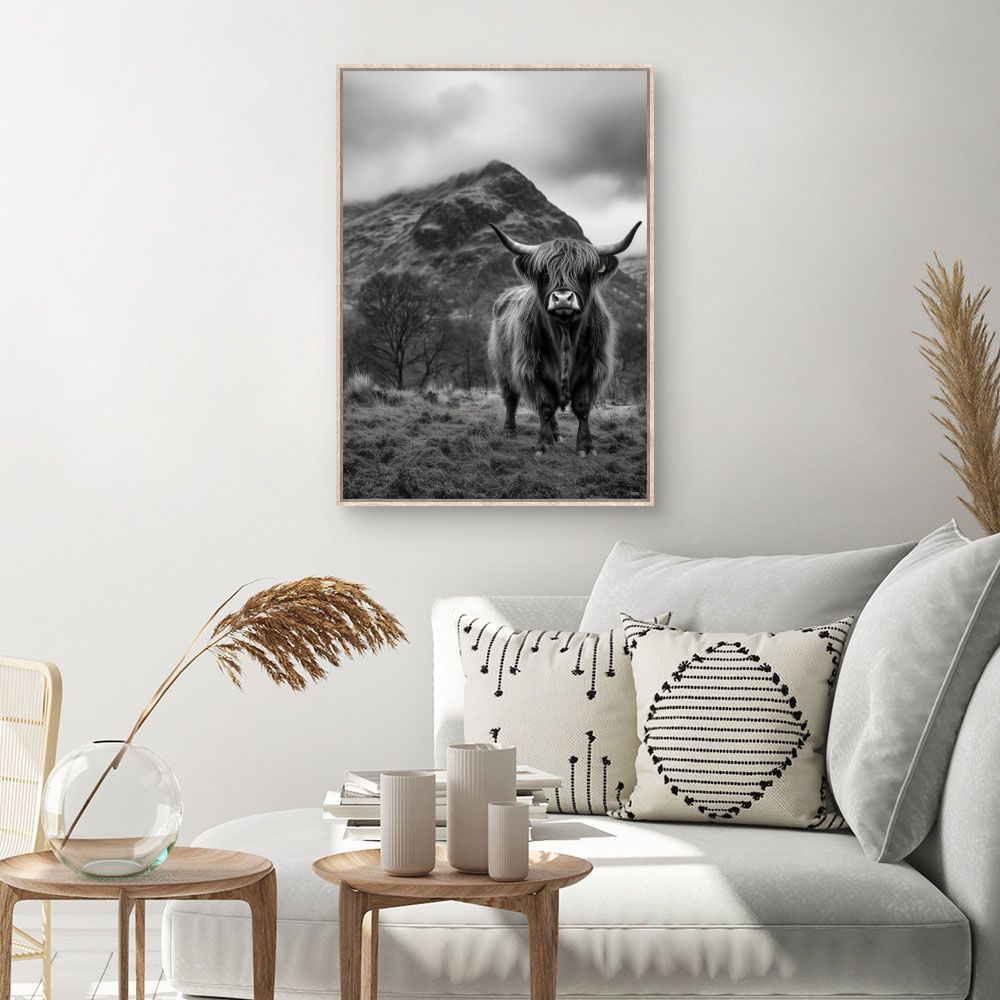 Toile Bovin majestueux – toile cadre naturel (slide 1, 60×90)