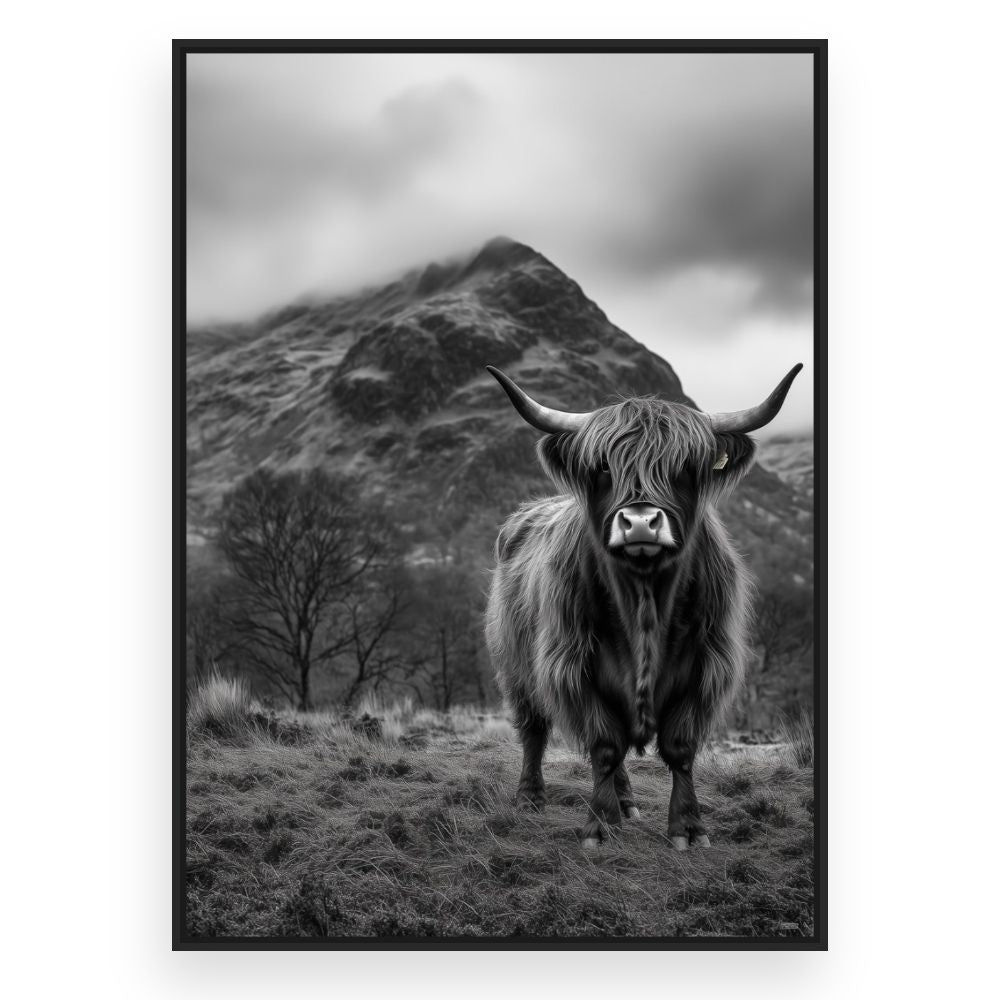 Toile Bovin majestueux – toile cadre noir (slide 3)