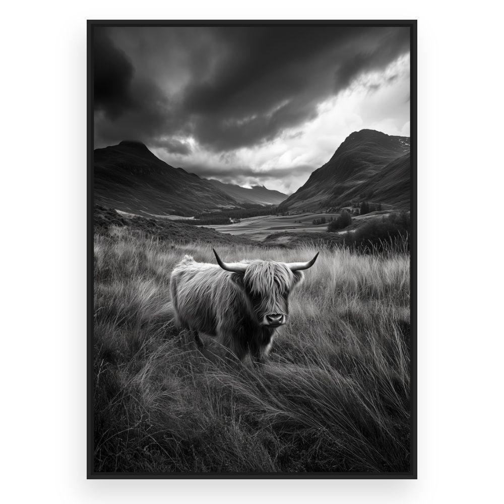 Toile Highland majestueux – toile cadre noir (slide 3)