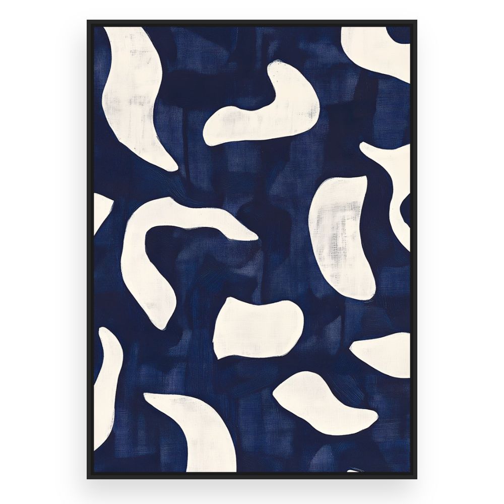 Toile Formes abstraites fluides – toile cadre noir (slide 3)