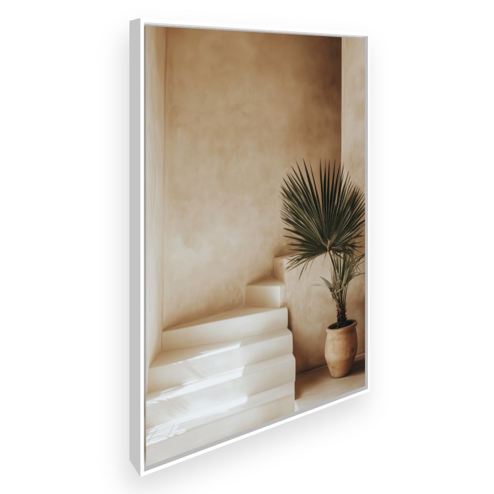 Toile Escalier et plante – toile cadre blanc (slide 2)