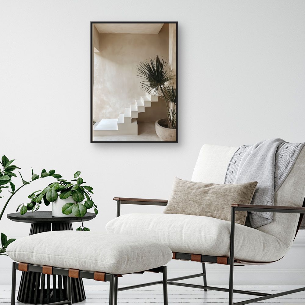 Toile "Escalier moderne épuré"