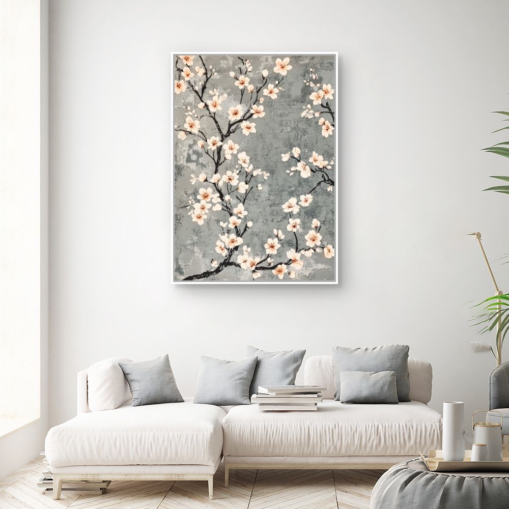 Toile "Fleurs délicates"