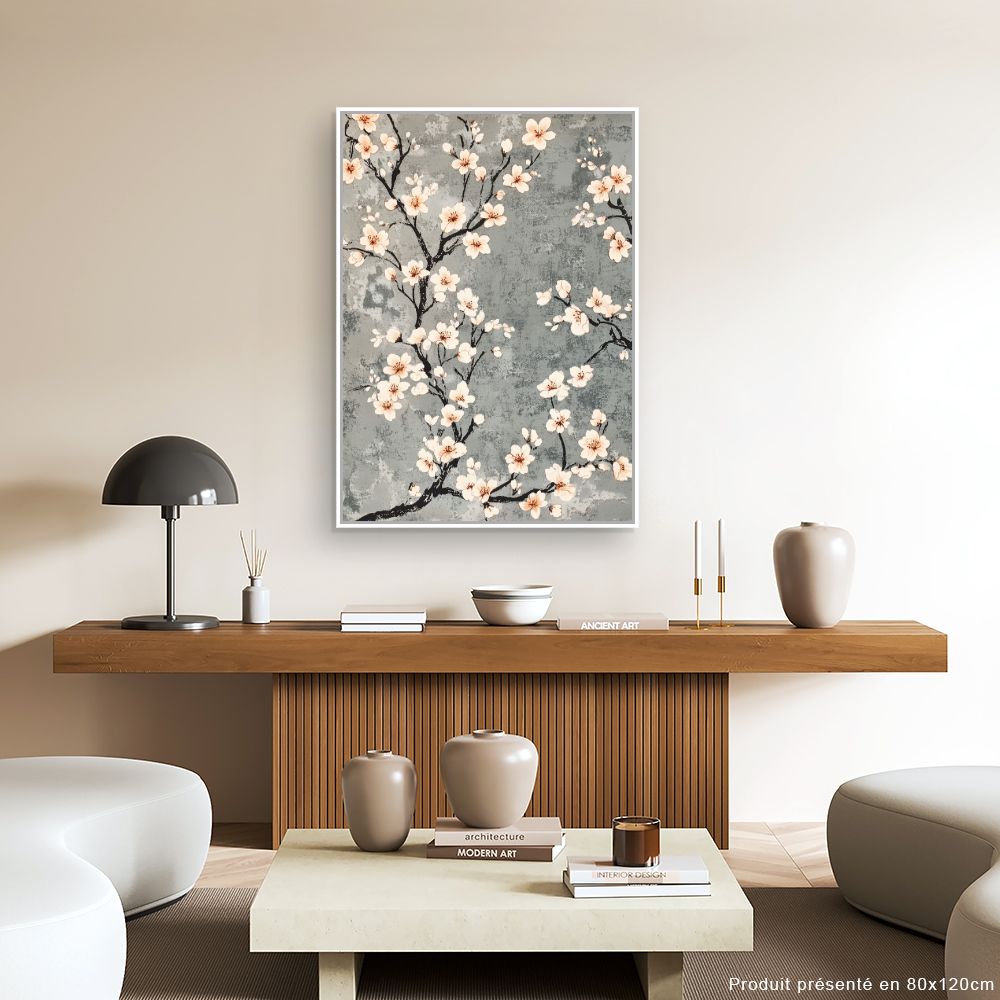 Toile "Fleurs délicates"