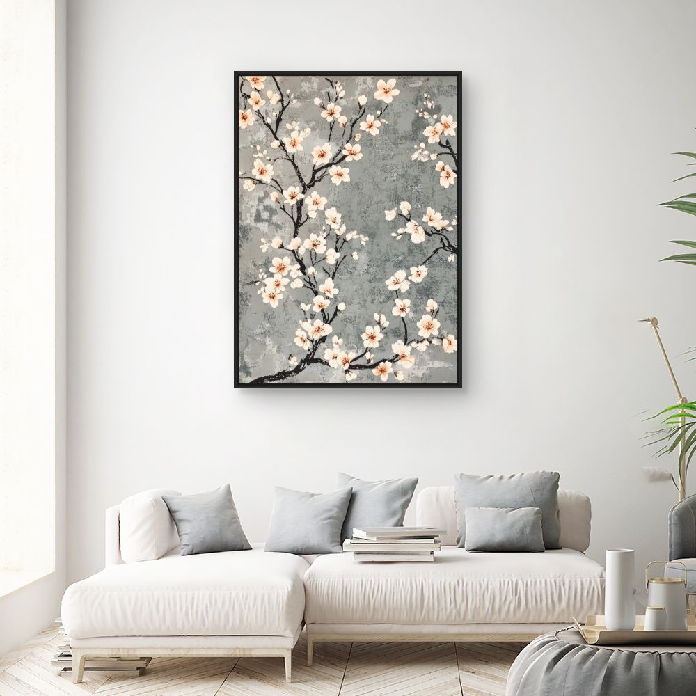 Toile "Fleurs délicates"