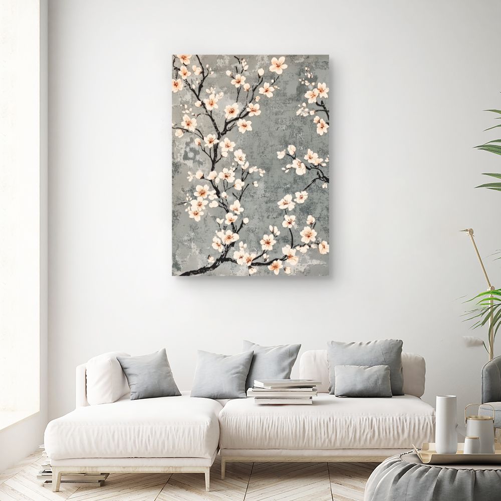 Toile "Fleurs délicates"