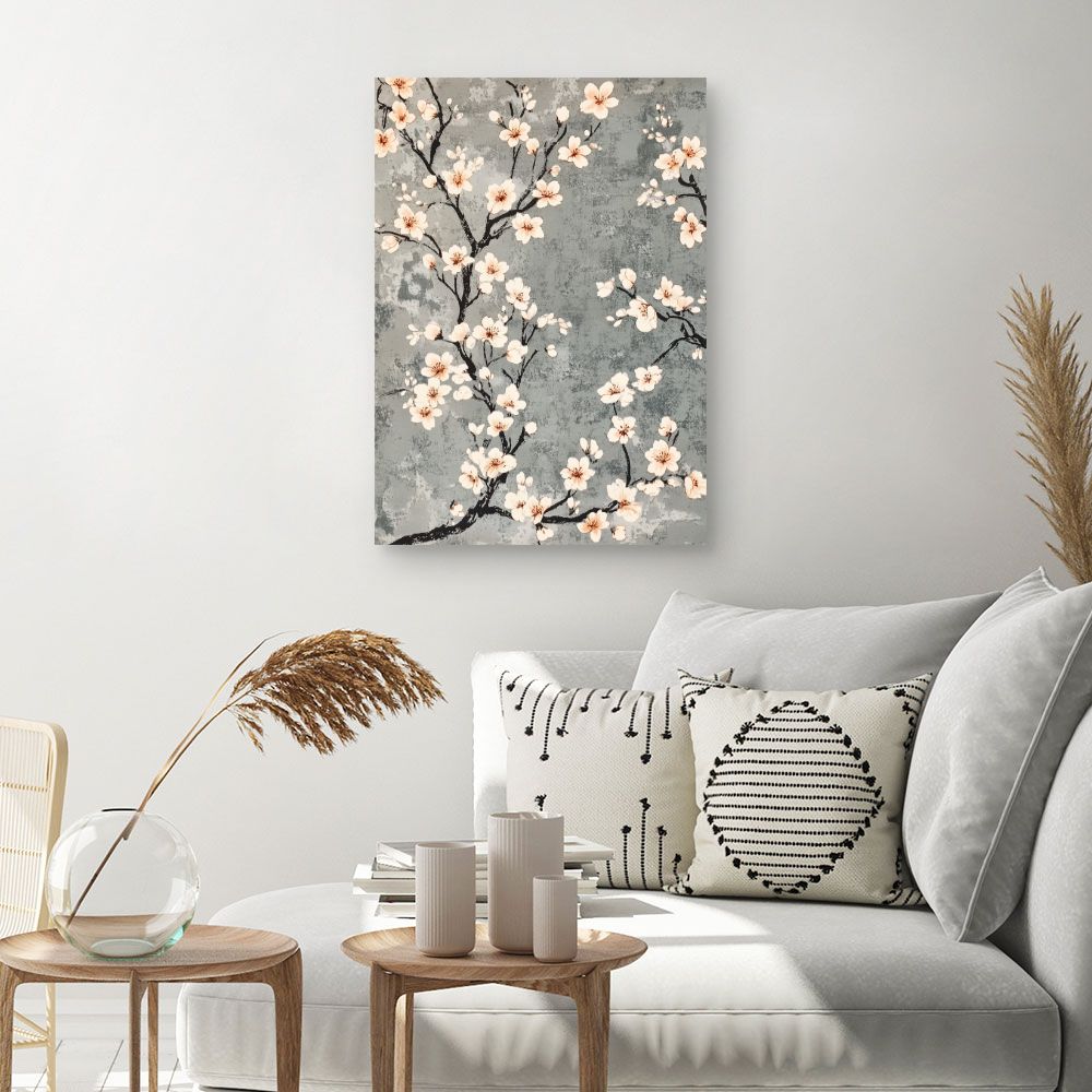 Toile "Fleurs délicates"