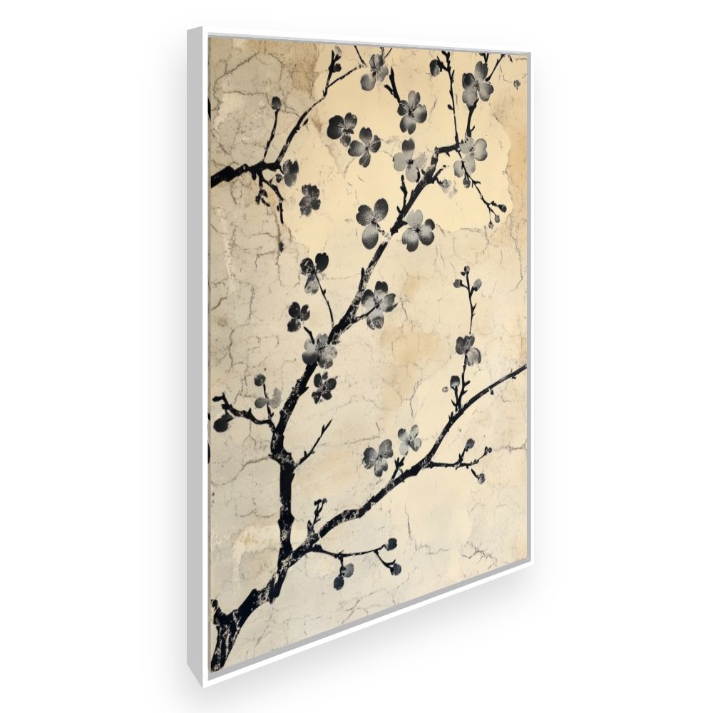 Toile Fleurs délicates – toile cadre blanc (slide 2)