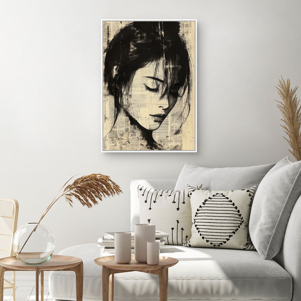 Toile "Portrait mystérieux"