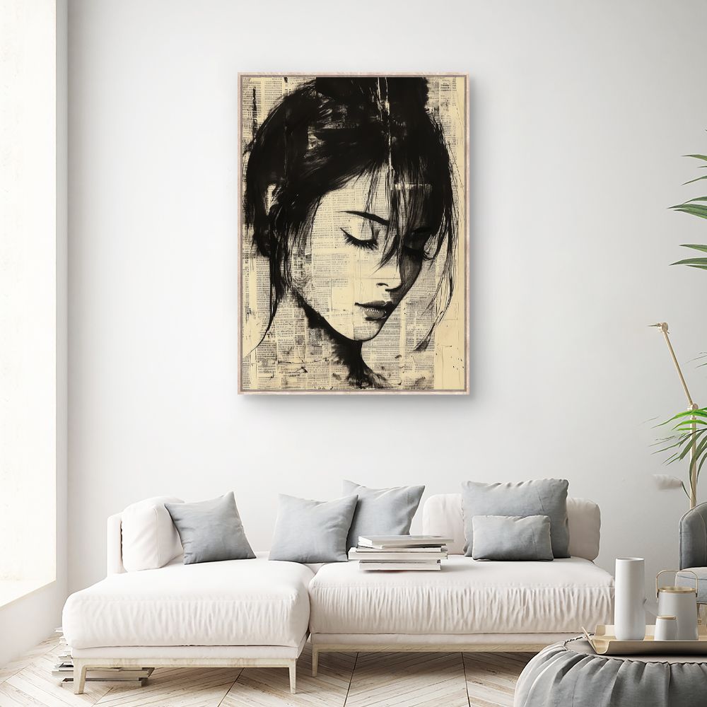 Toile "Portrait mystérieux"