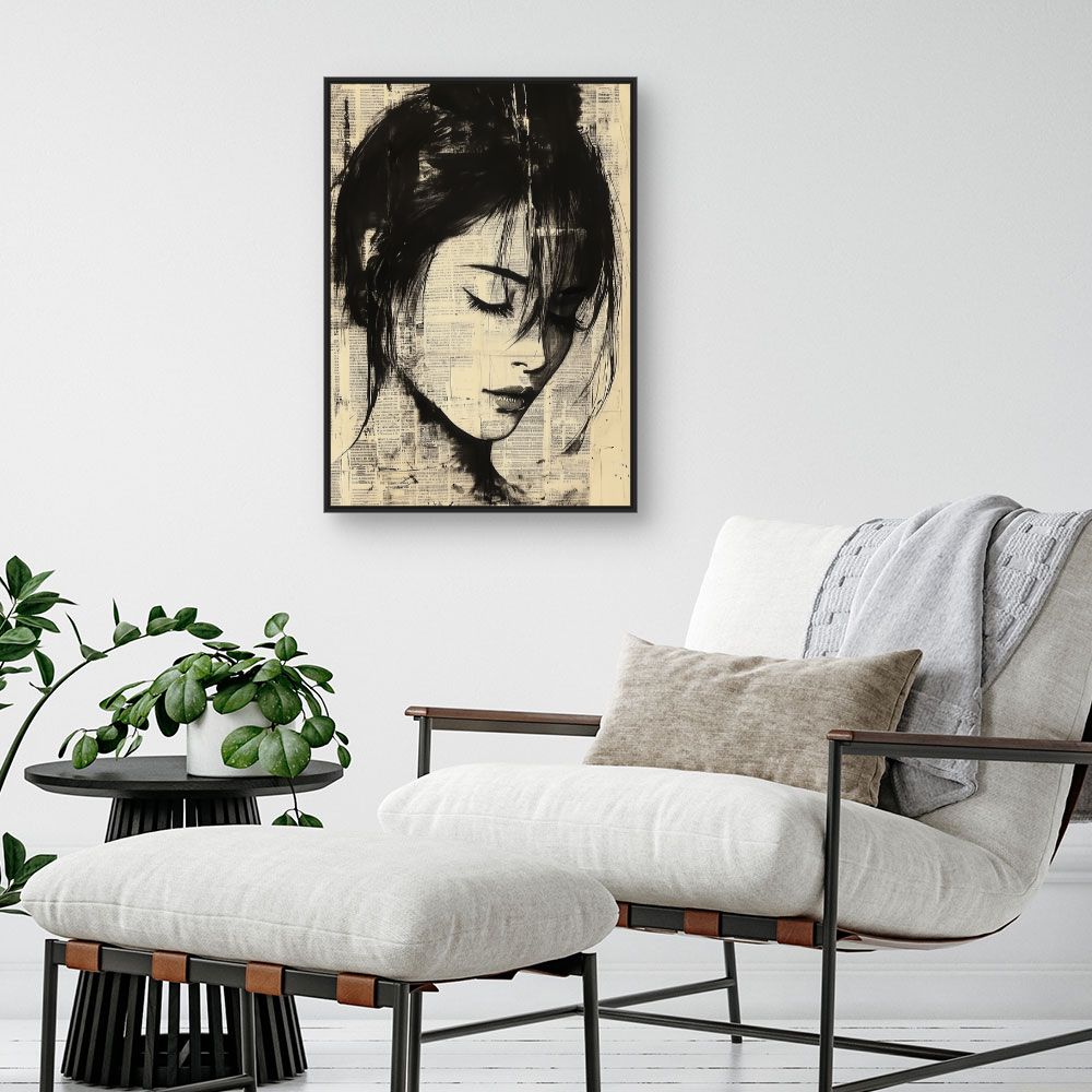 Toile "Portrait mystérieux"