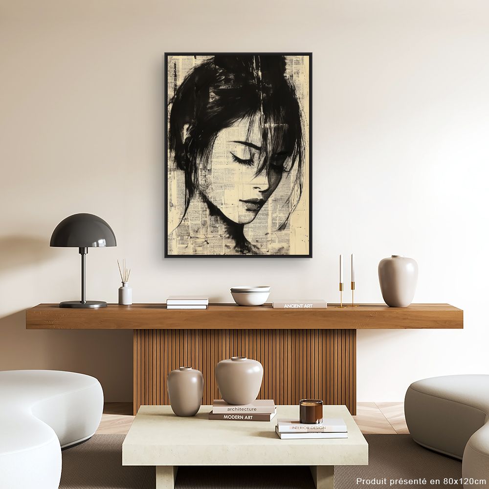 Toile "Portrait mystérieux"