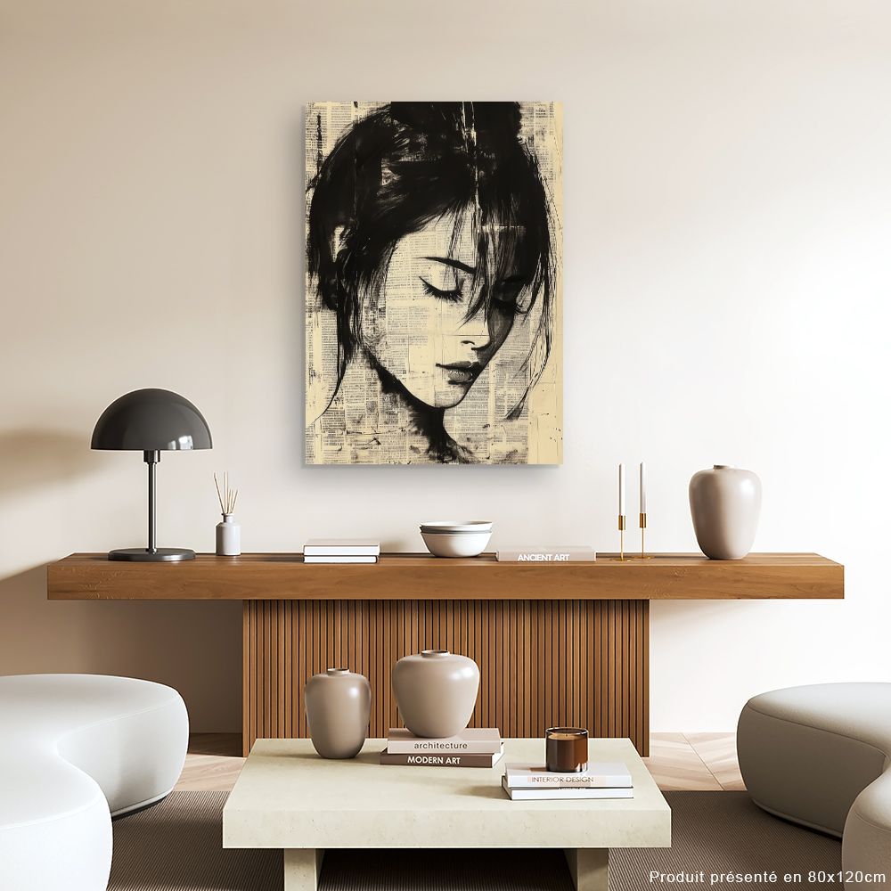 Toile "Portrait mystérieux"