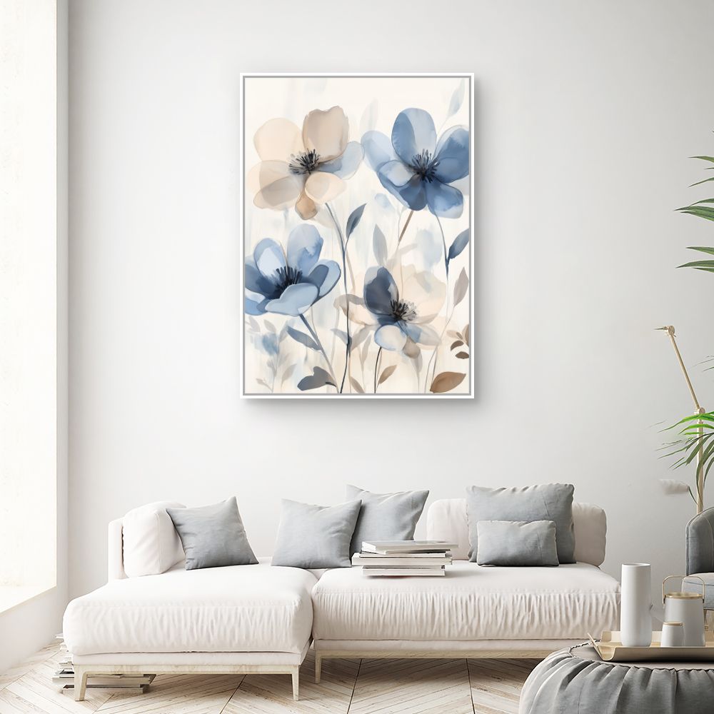 Toile "Fleurs subtiles"