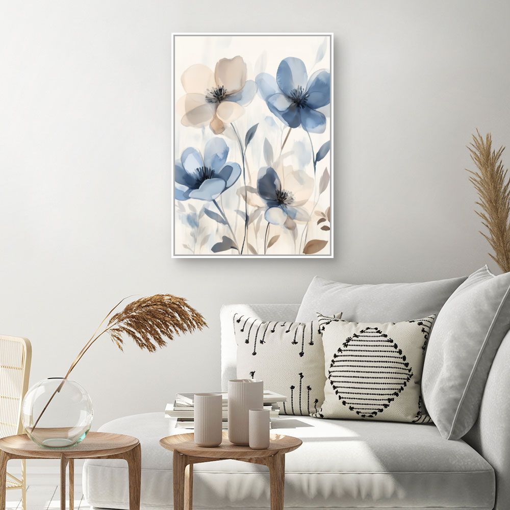 Toile "Fleurs subtiles"