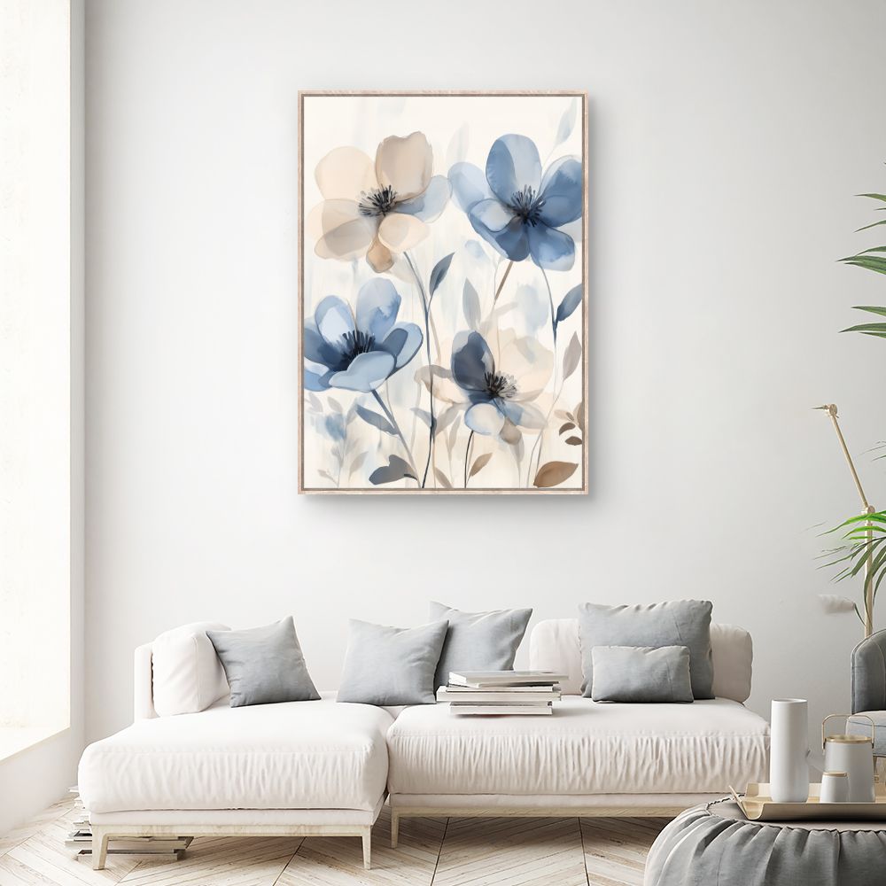 Toile "Fleurs subtiles"