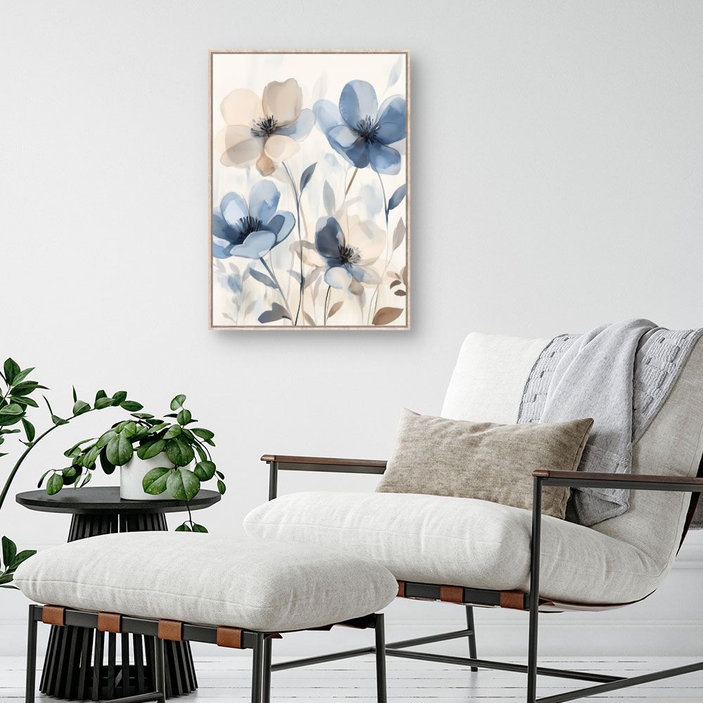 Toile "Fleurs subtiles"