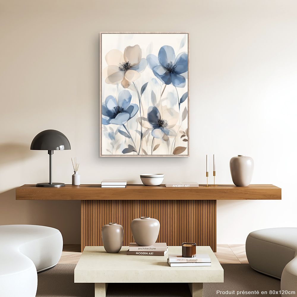 Toile "Fleurs subtiles"