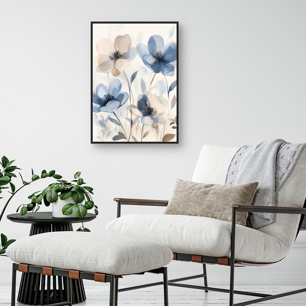 Toile "Fleurs subtiles"