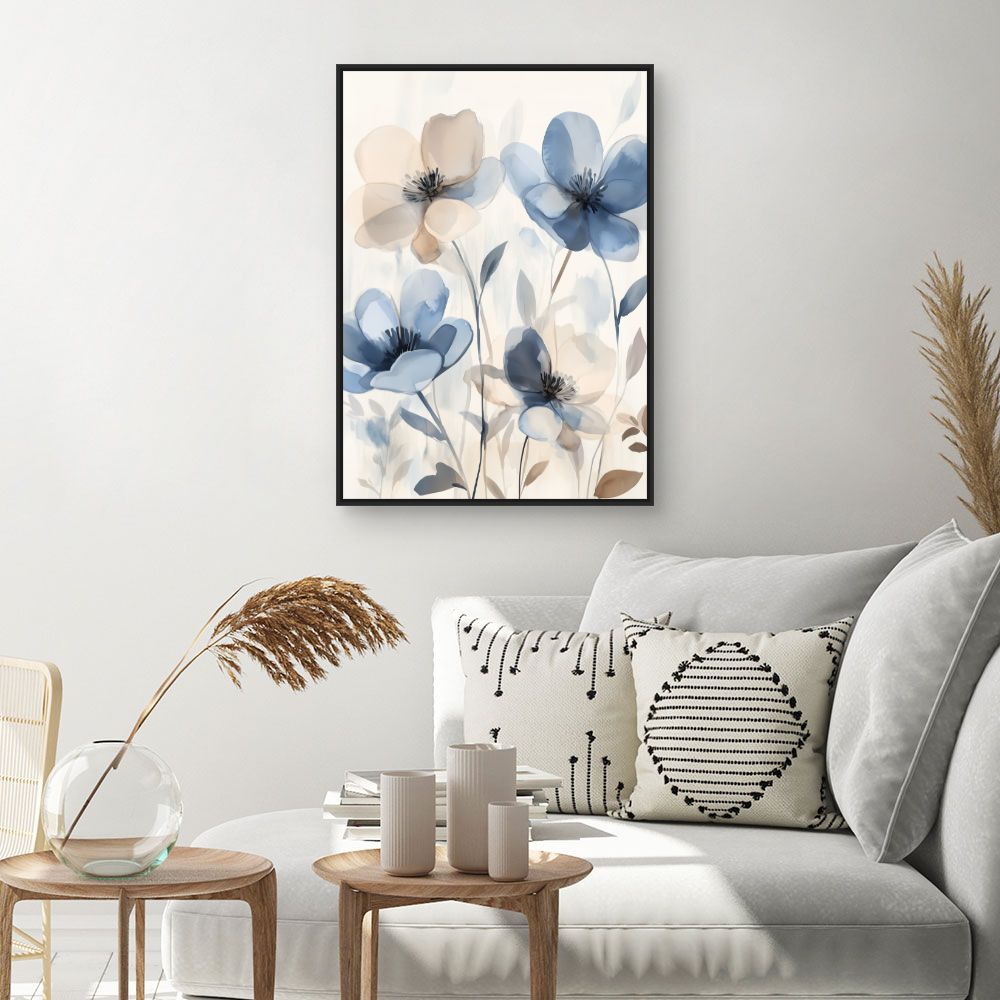 Toile "Fleurs subtiles"
