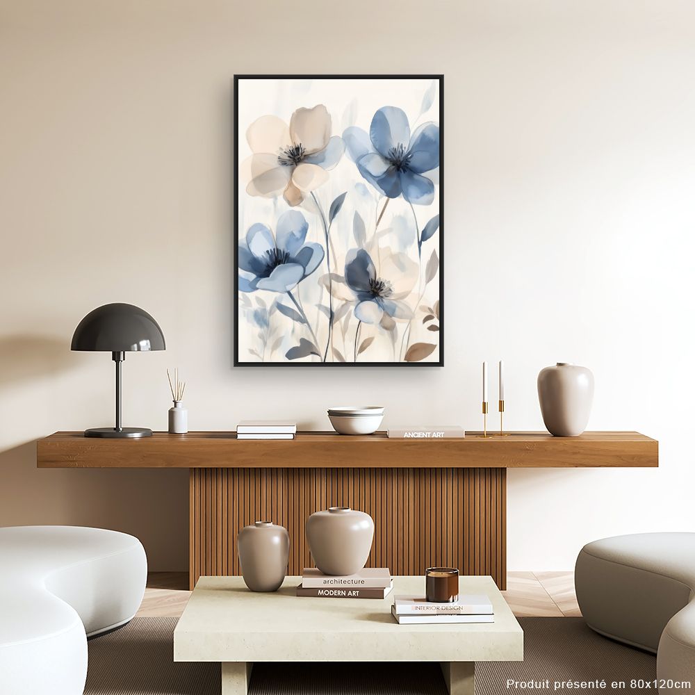 Toile "Fleurs subtiles"