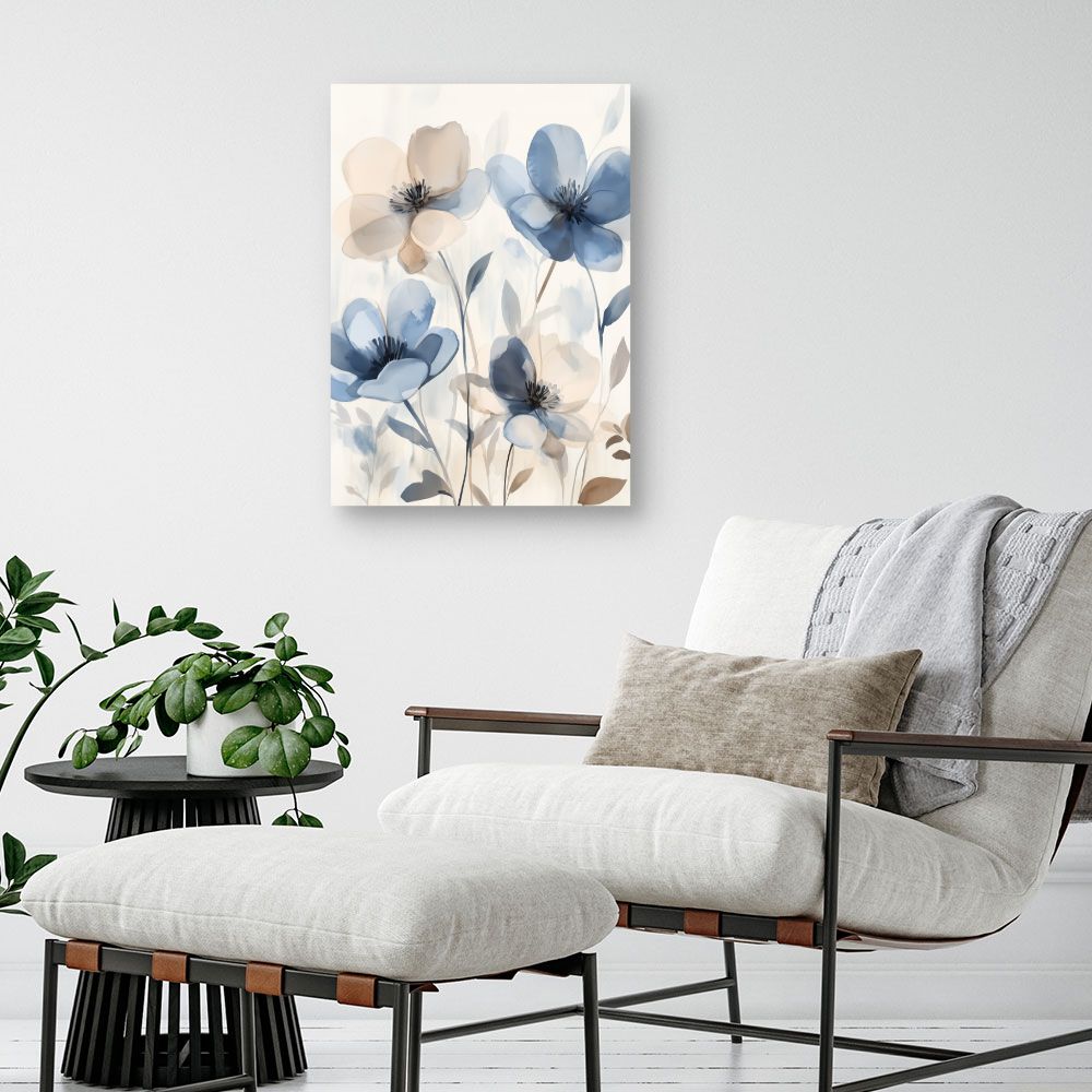 Toile "Fleurs subtiles"