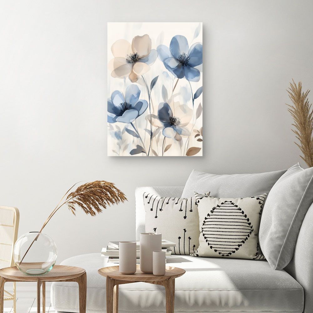 Toile "Fleurs subtiles"