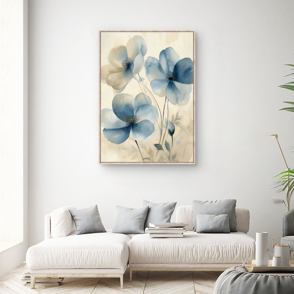 Toile "Fleurs délicates"