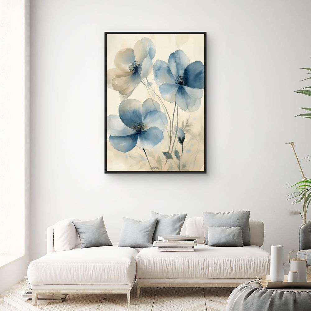 Toile "Fleurs délicates"