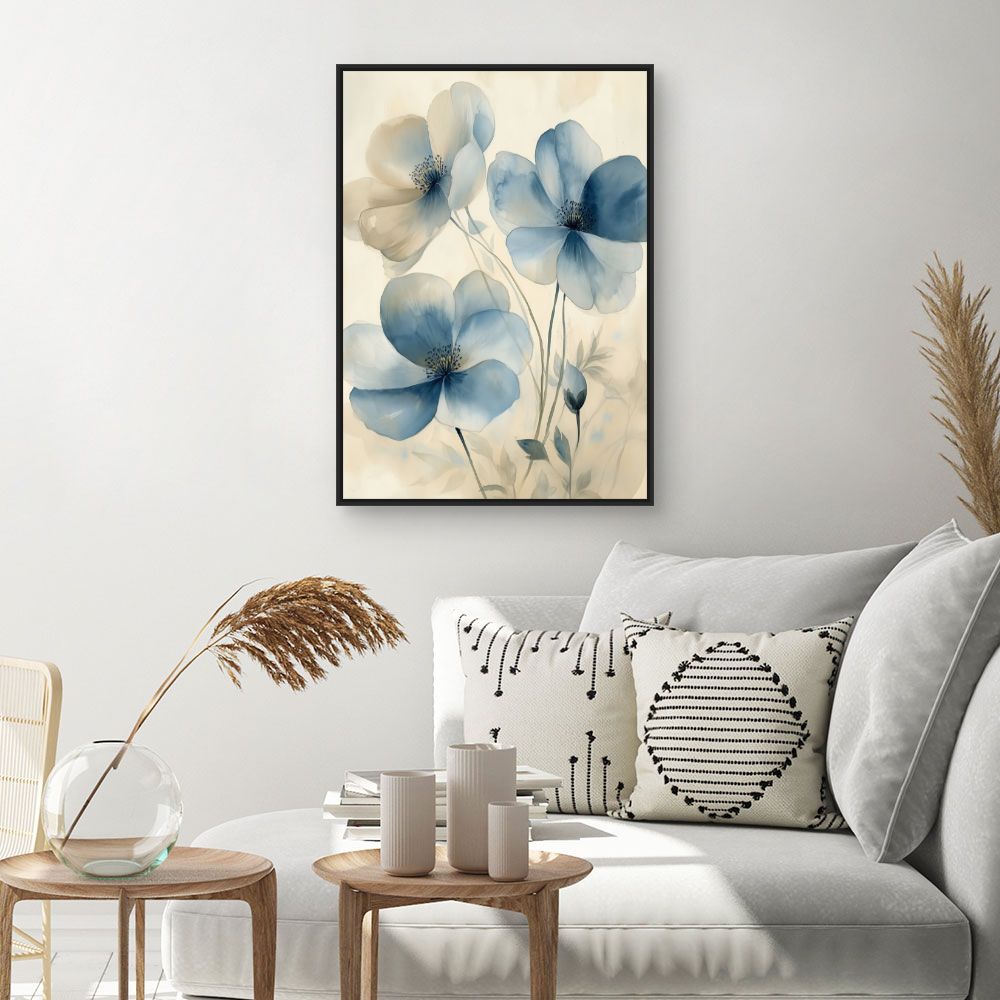 Toile "Fleurs délicates"