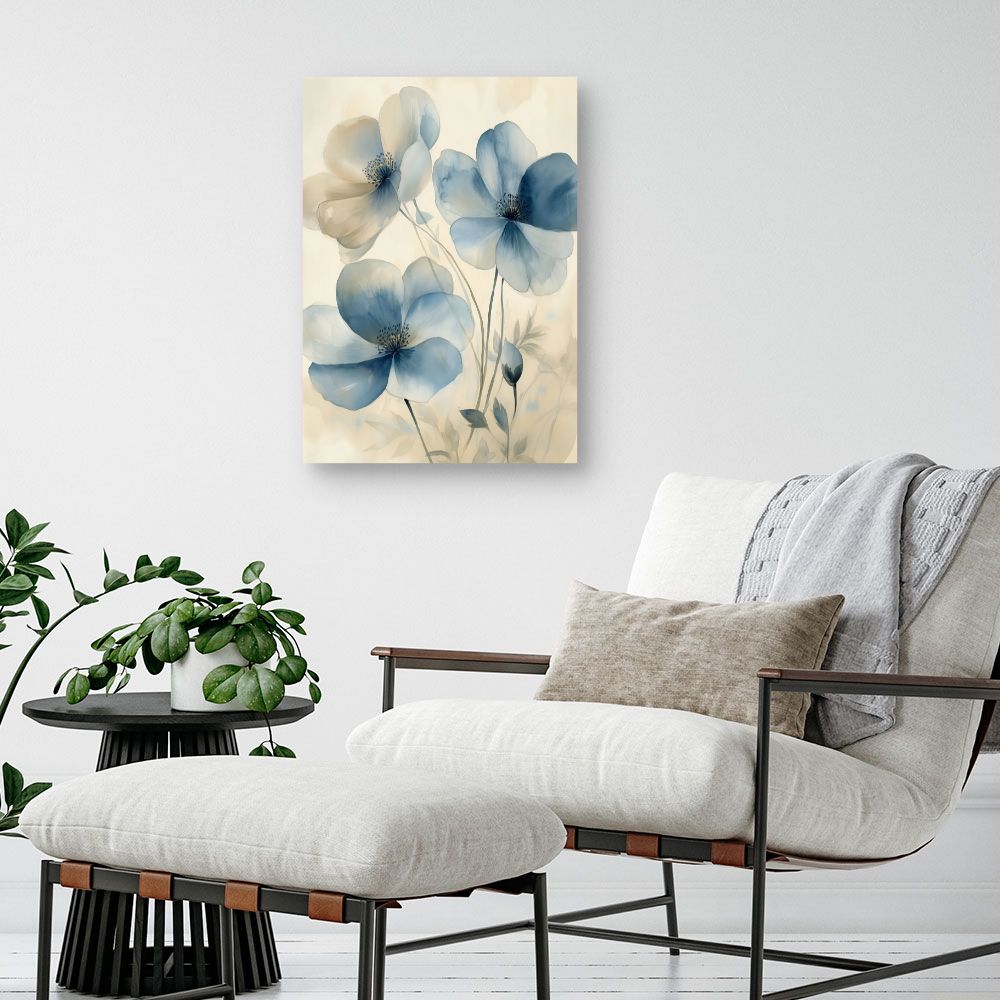 Toile "Fleurs délicates"