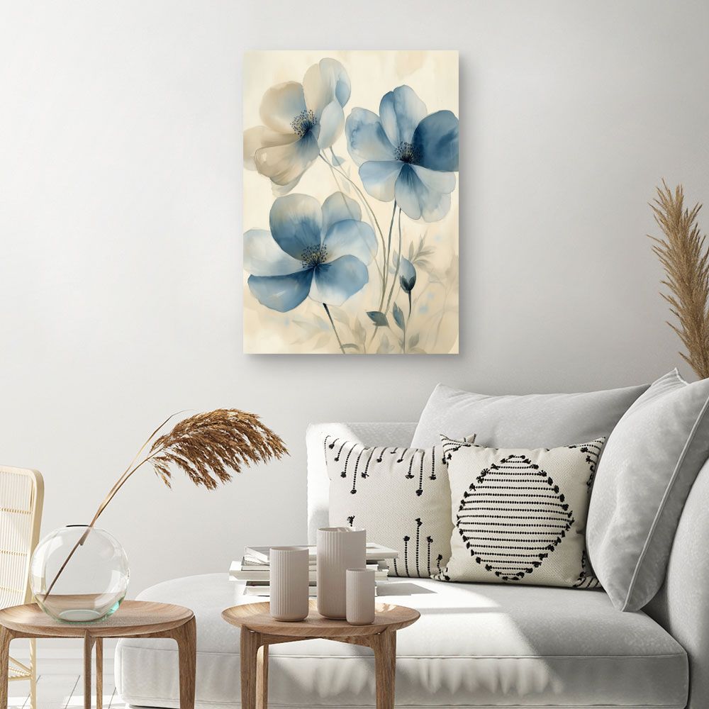 Toile "Fleurs délicates"