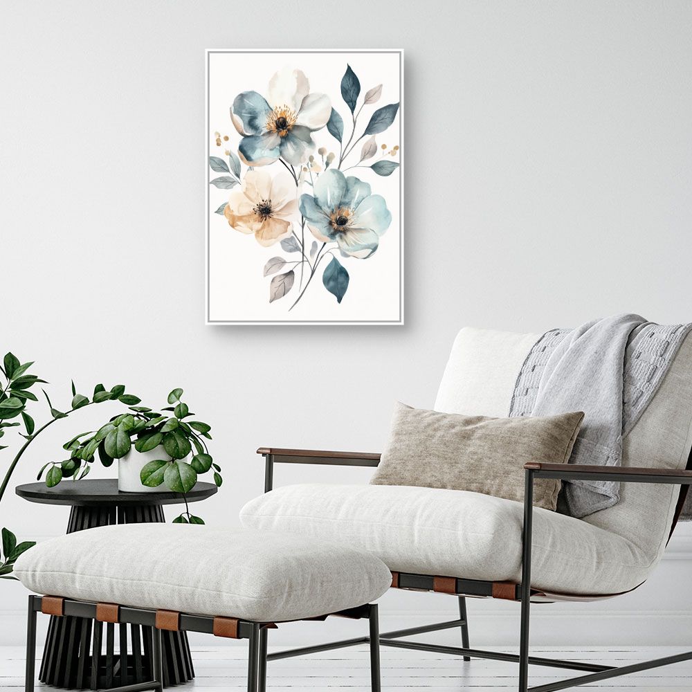 Toile "Fleurs élégantes"